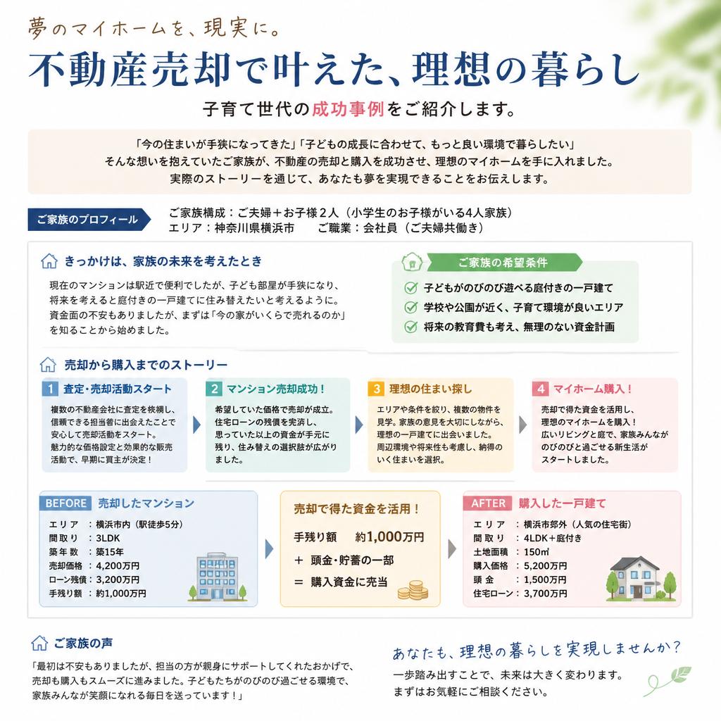 成功事例紹介：子育て世代のマイホーム購入