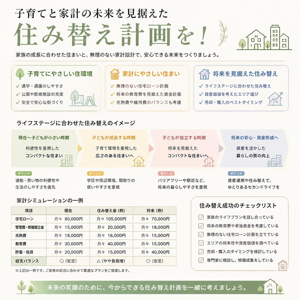 子育てと家計の未来を見据えた住み替え計画を！
