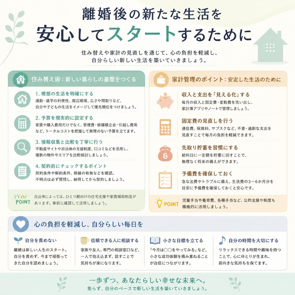 離婚後の住み替え術と家計管理
