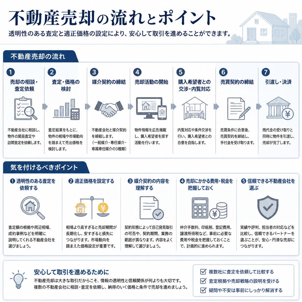 不動産売却の流れと注意点