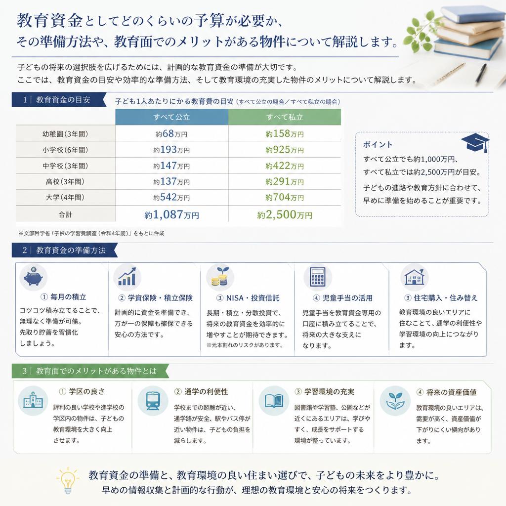 教育資金の準備と住まい選び