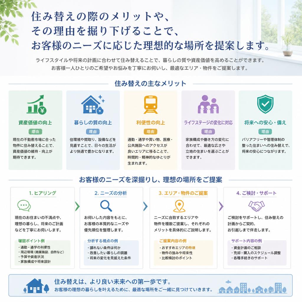 ライフスタイルに合った住み替えのメリット