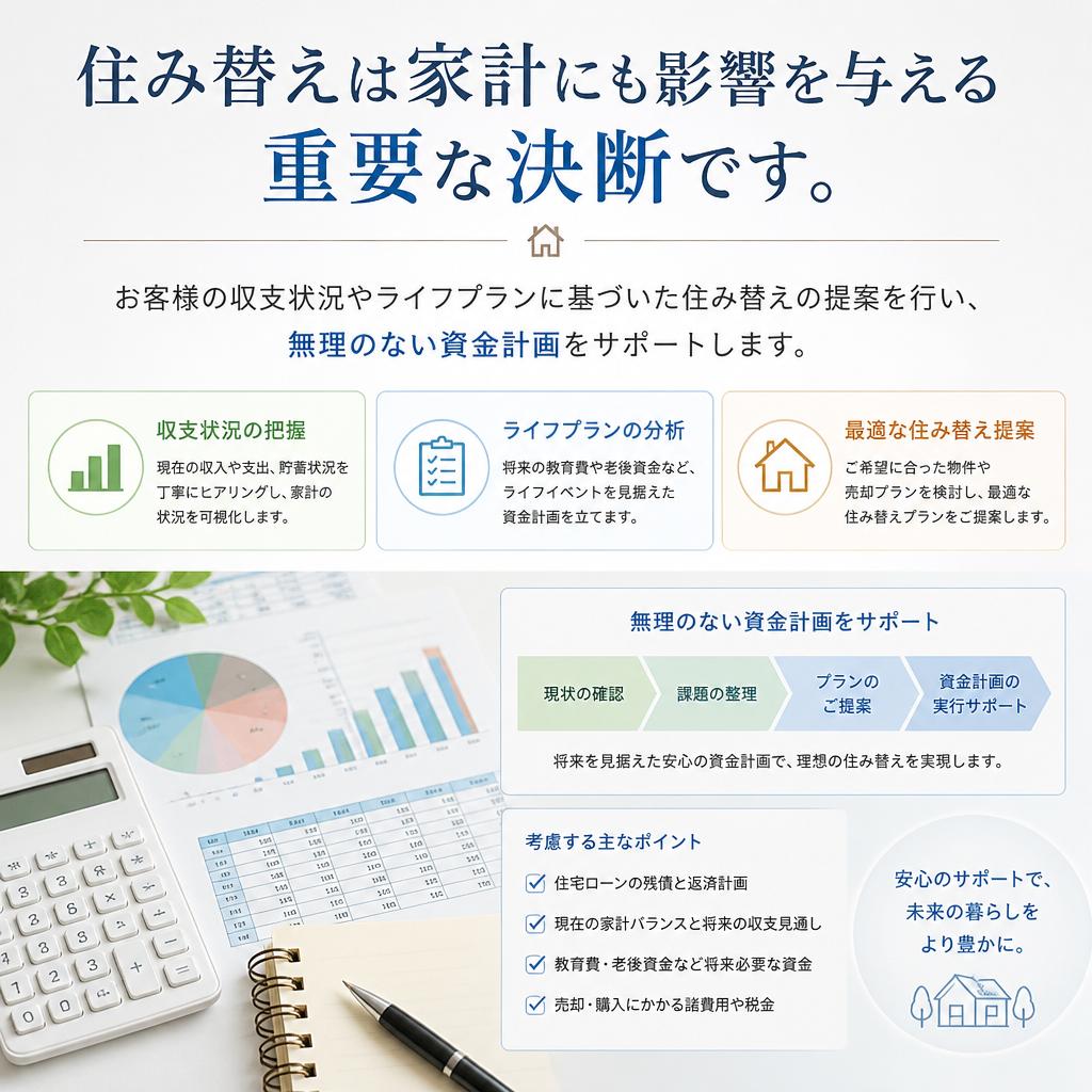 家計管理をサポートする住み替えプラン