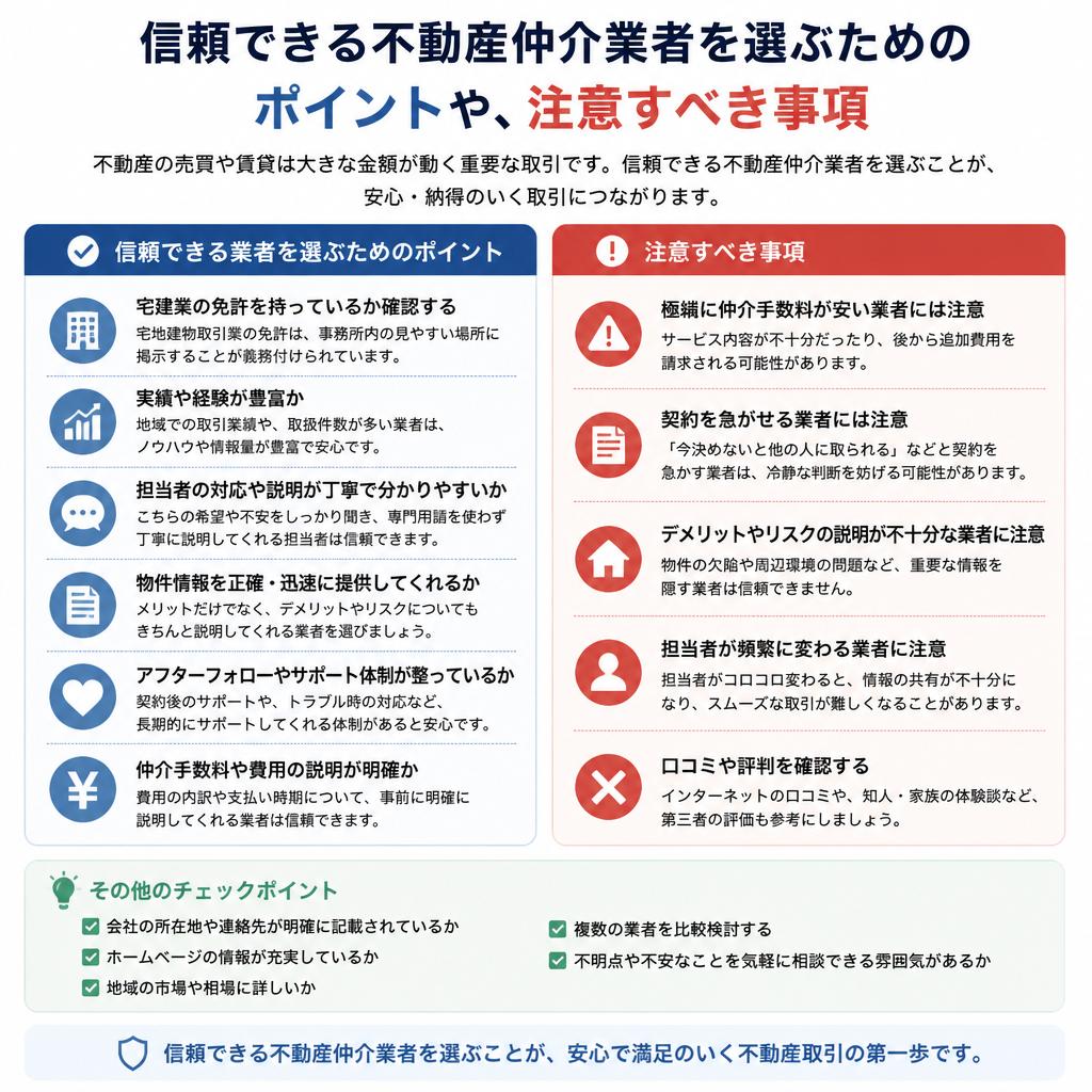 5. 不動産仲介業者の選び方