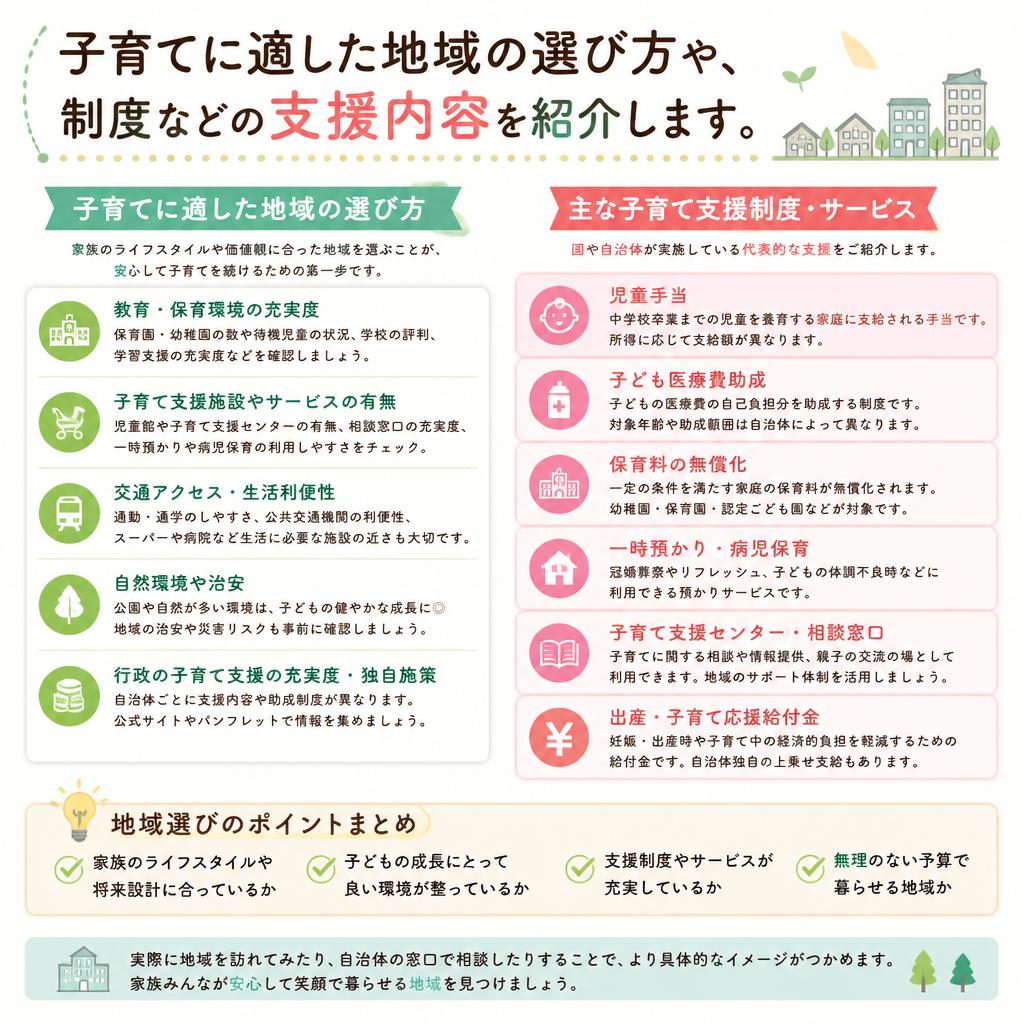 2. 子育て支援が充実したエリアを選ぼう