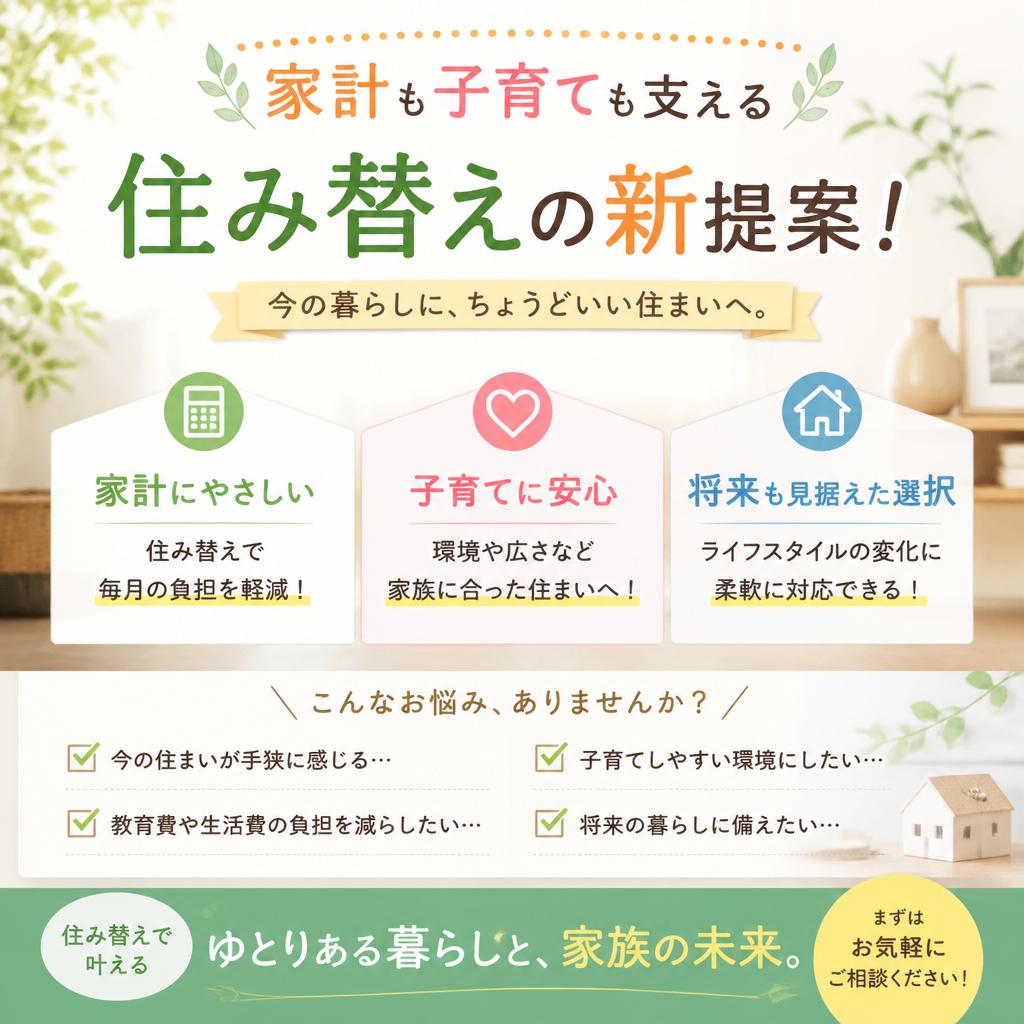家計も子育ても支える住み替えの新提案！