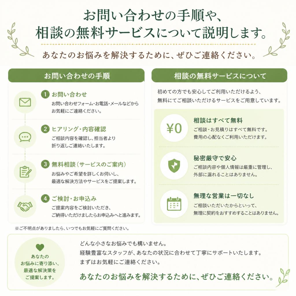 まずはお気軽にご相談を！