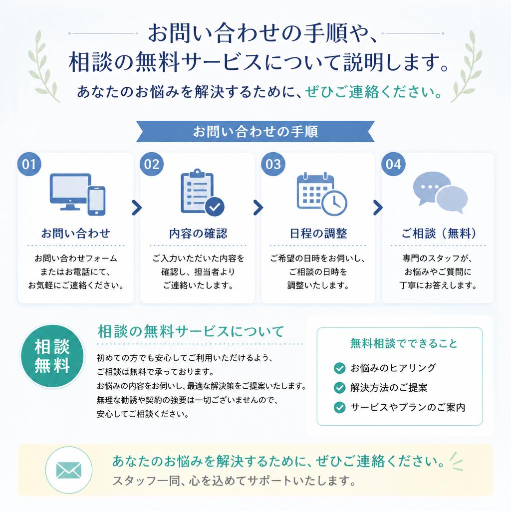まずはお気軽にご相談を！