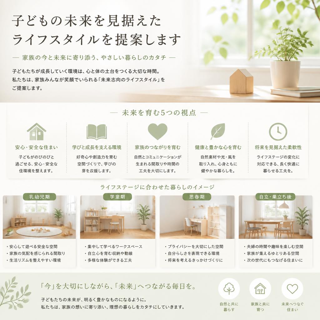 子どもの未来を見据えたライフスタイルを提案します