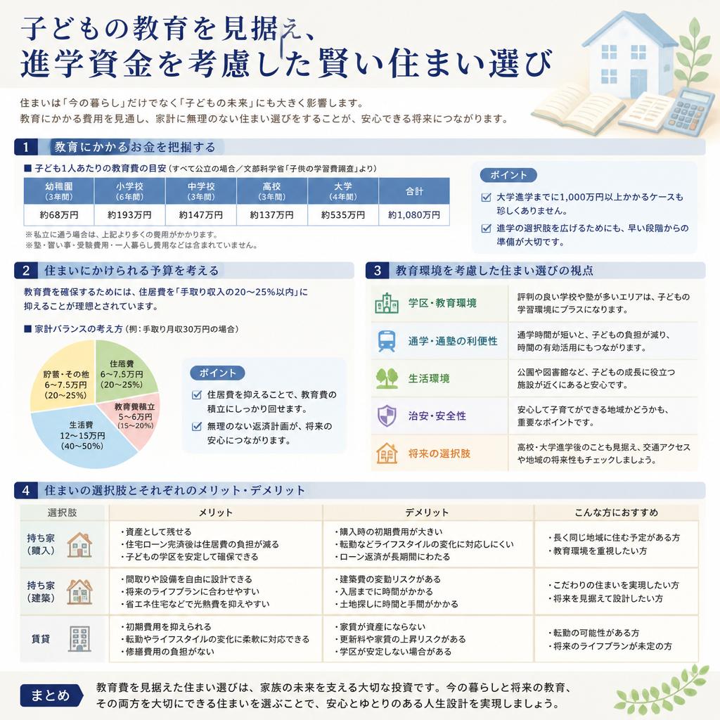 進学資金を見据えた住まいの選択