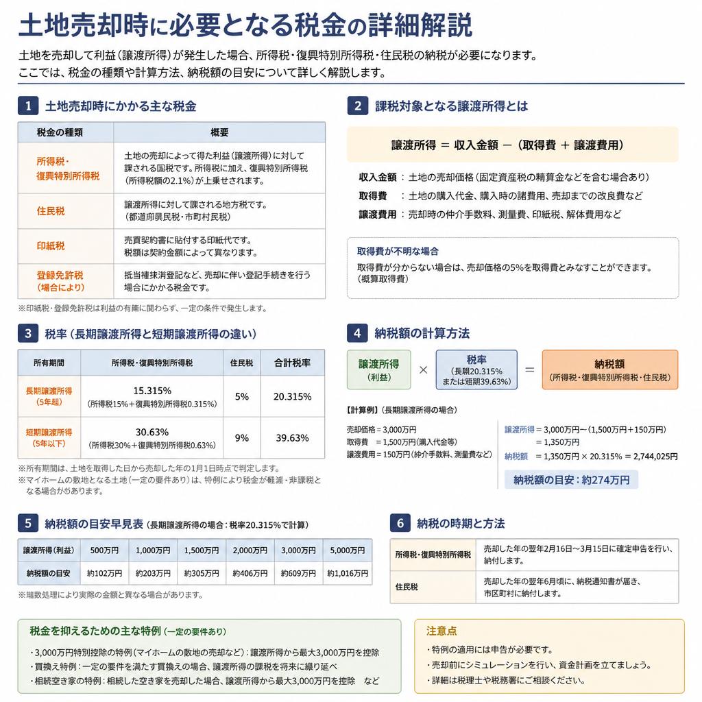 売却時に発生する税金を理解しよう