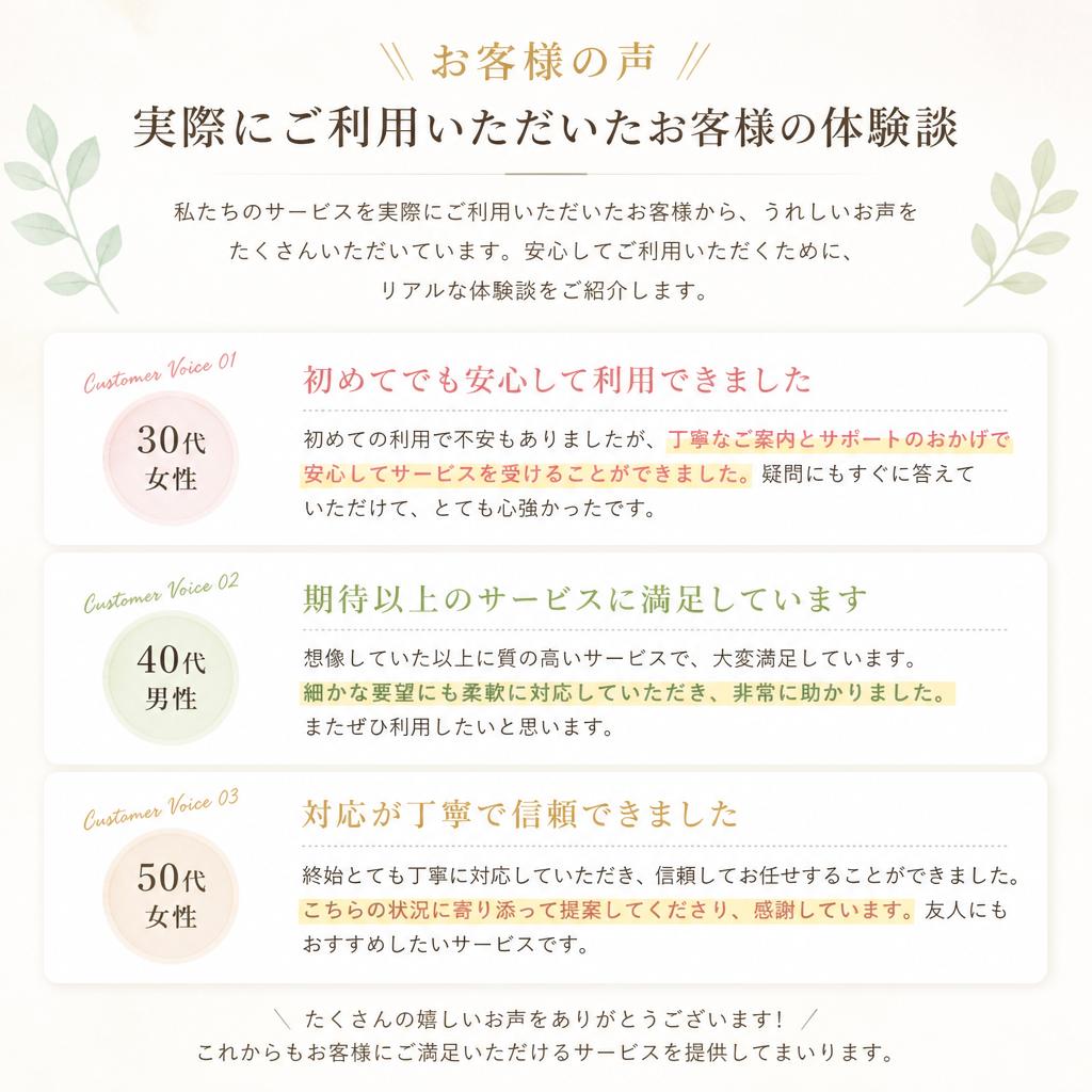お客様の声