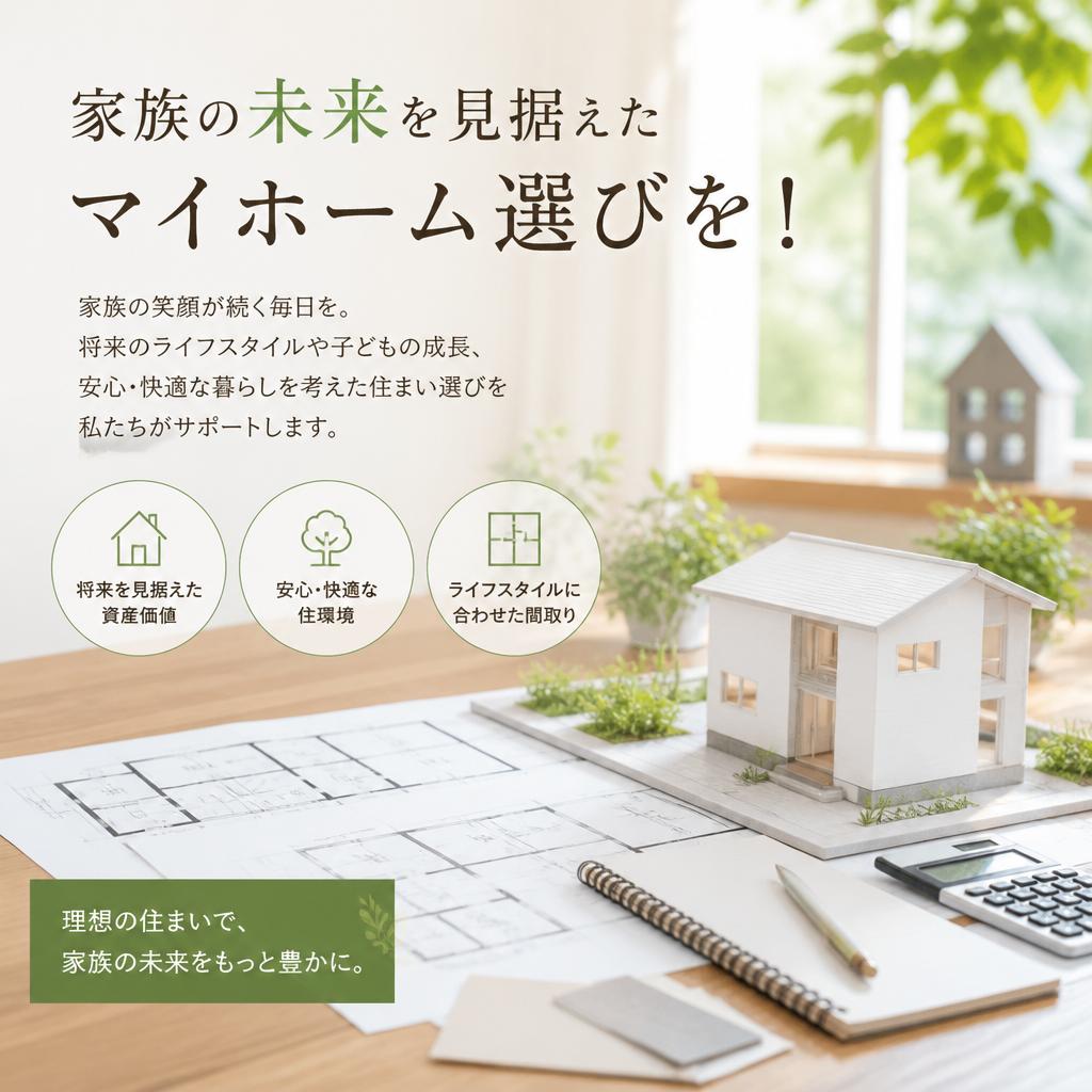 家族の未来を見据えたマイホーム選びを！