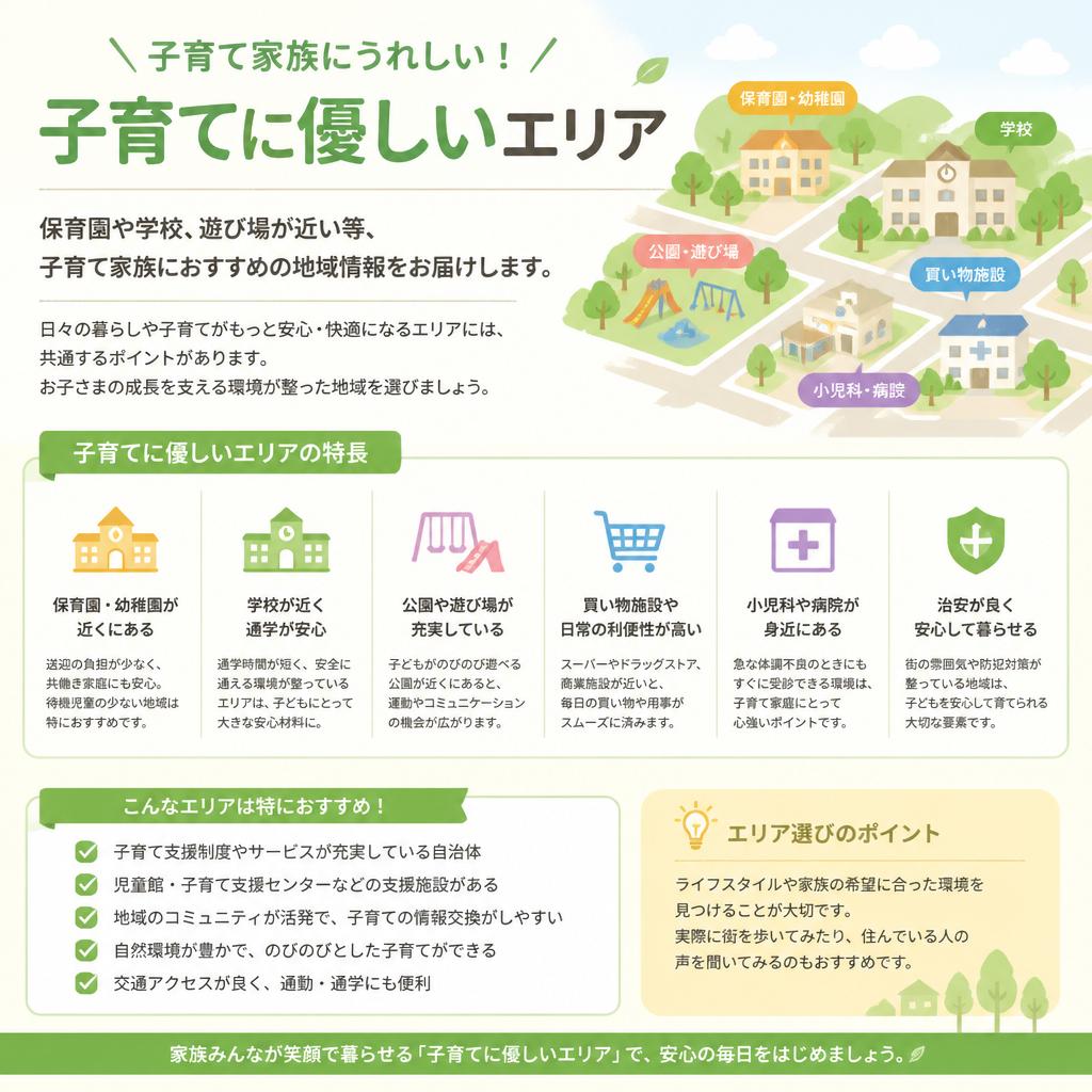 子育て支援が充実したエリア