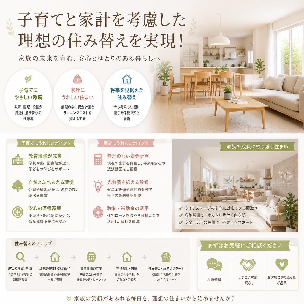 子育てと家計を考慮した理想の住み替えを実現！