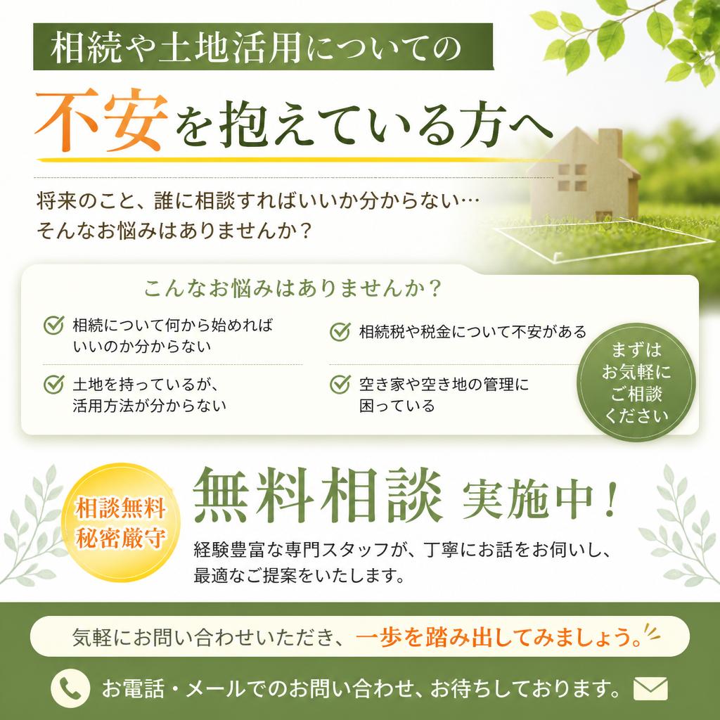 まずは無料相談へお越しください！