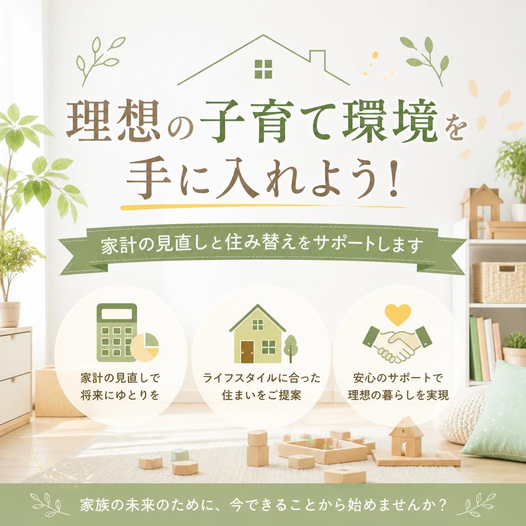 理想の子育て環境を手に入れよう！家計の見直しと住み替えをサポートします