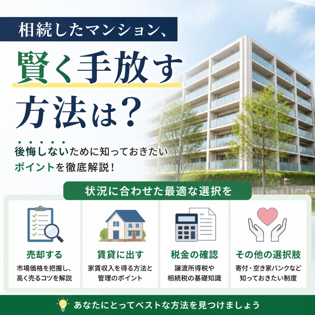 相続したマンション、賢く手放す方法は？