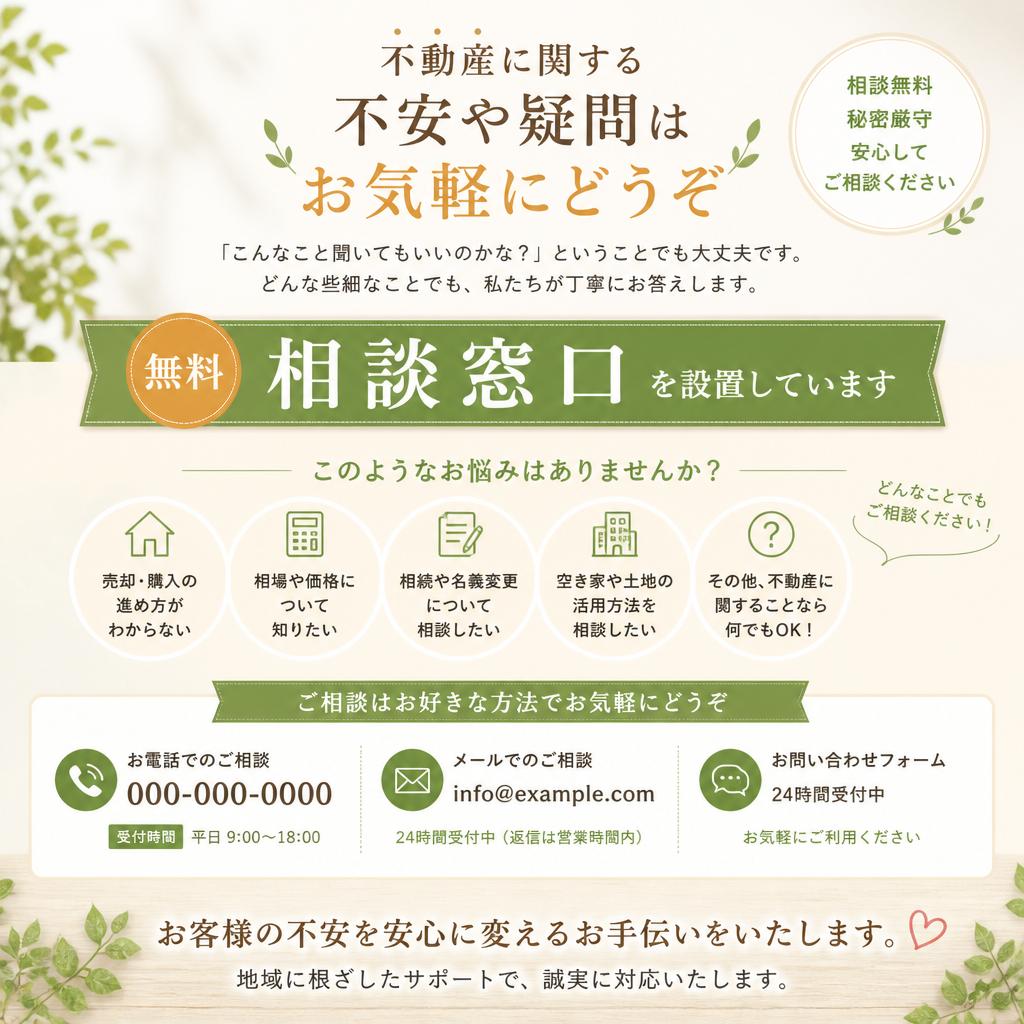 お問い合わせ・無料相談のご案内