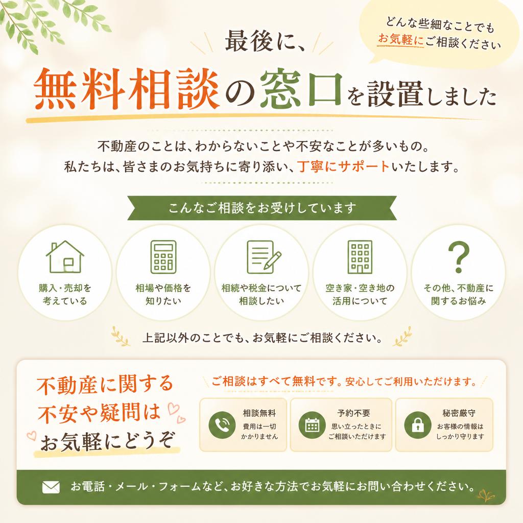 お問い合わせ・無料相談のご案内
