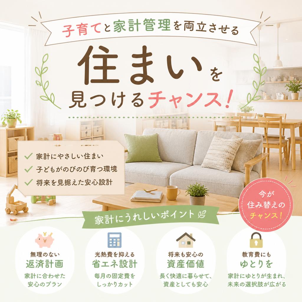 子育てと家計管理を両立させる住まいを見つけるチャンス！
