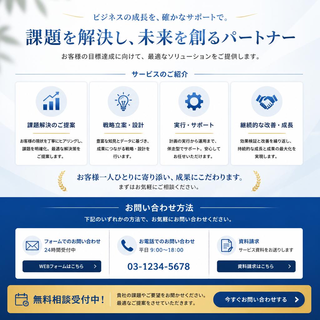 まずは無料相談から｜お気軽にお問い合わせを