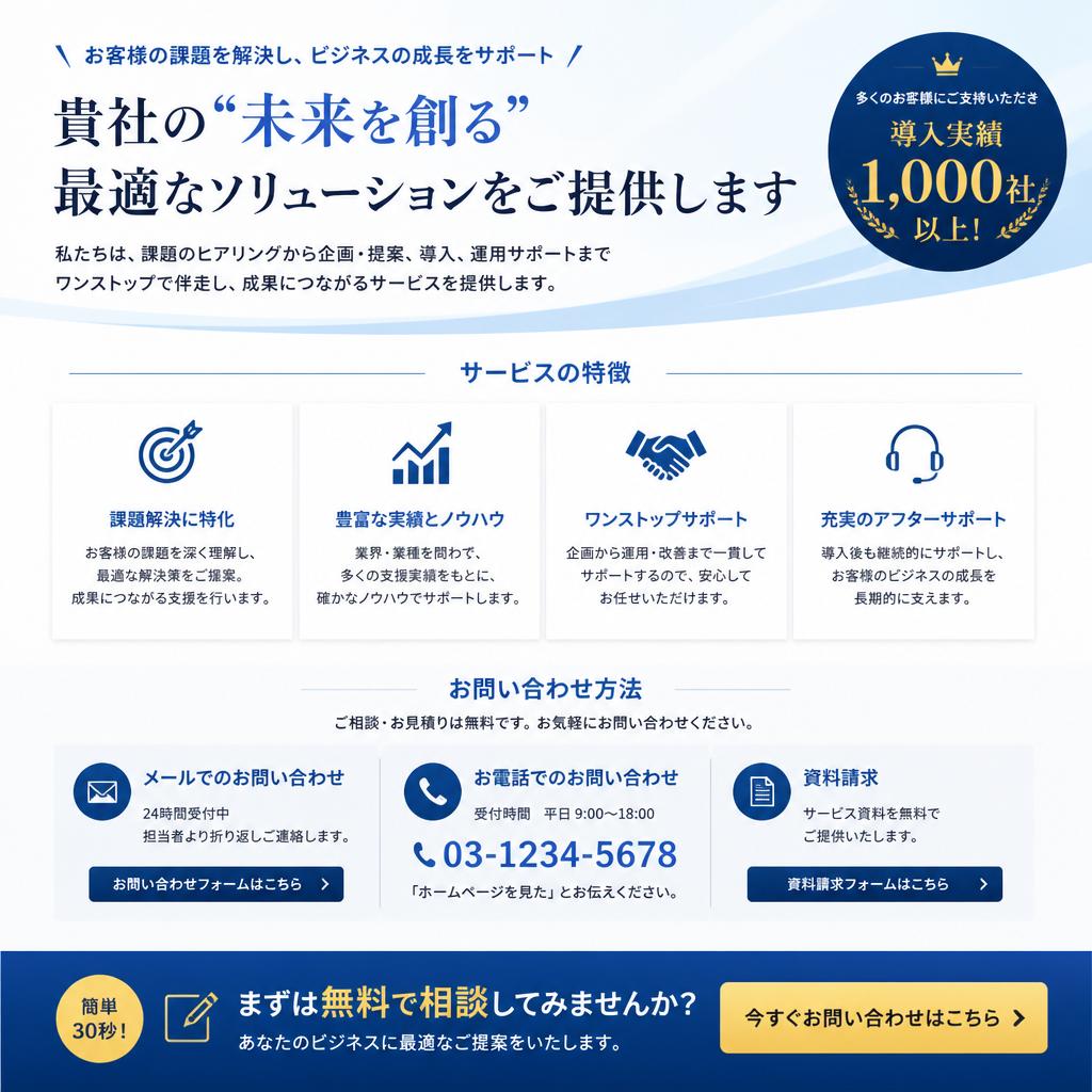 まずは無料相談から｜お気軽にお問い合わせを