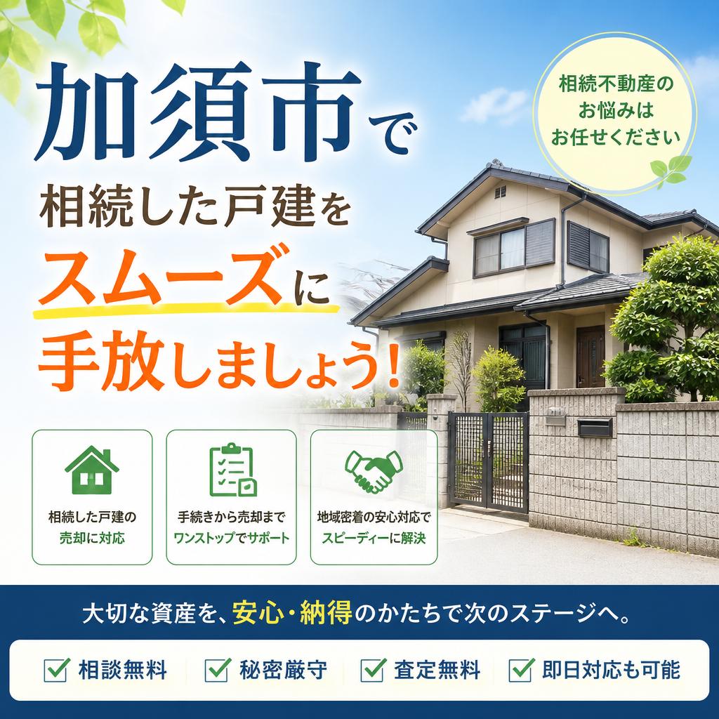 加須市で相続した戸建をスムーズに手放しましょう！