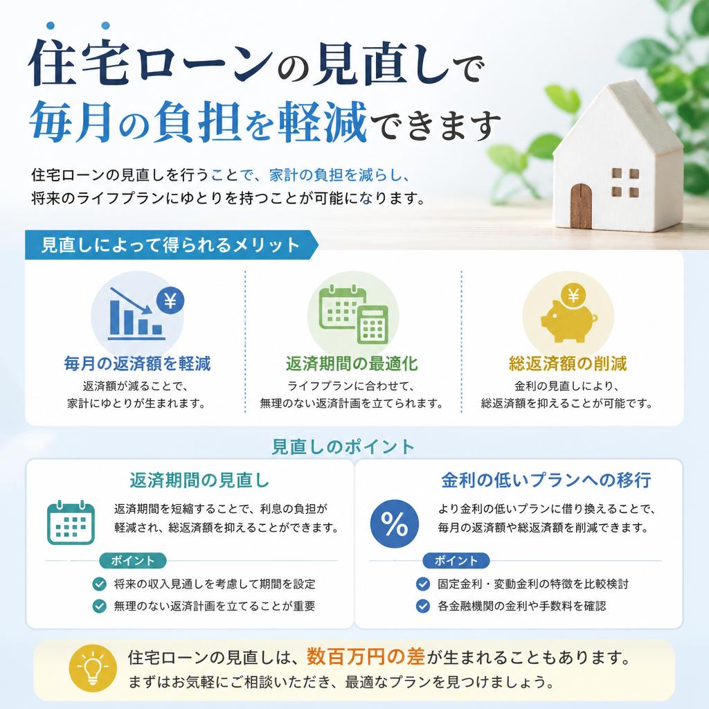 ローンの見直しで家計を改善