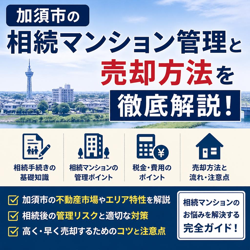 加須市の相続マンション管理と売却方法を徹底解説！