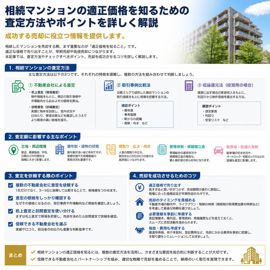 売却価格を決定するための査定方法
