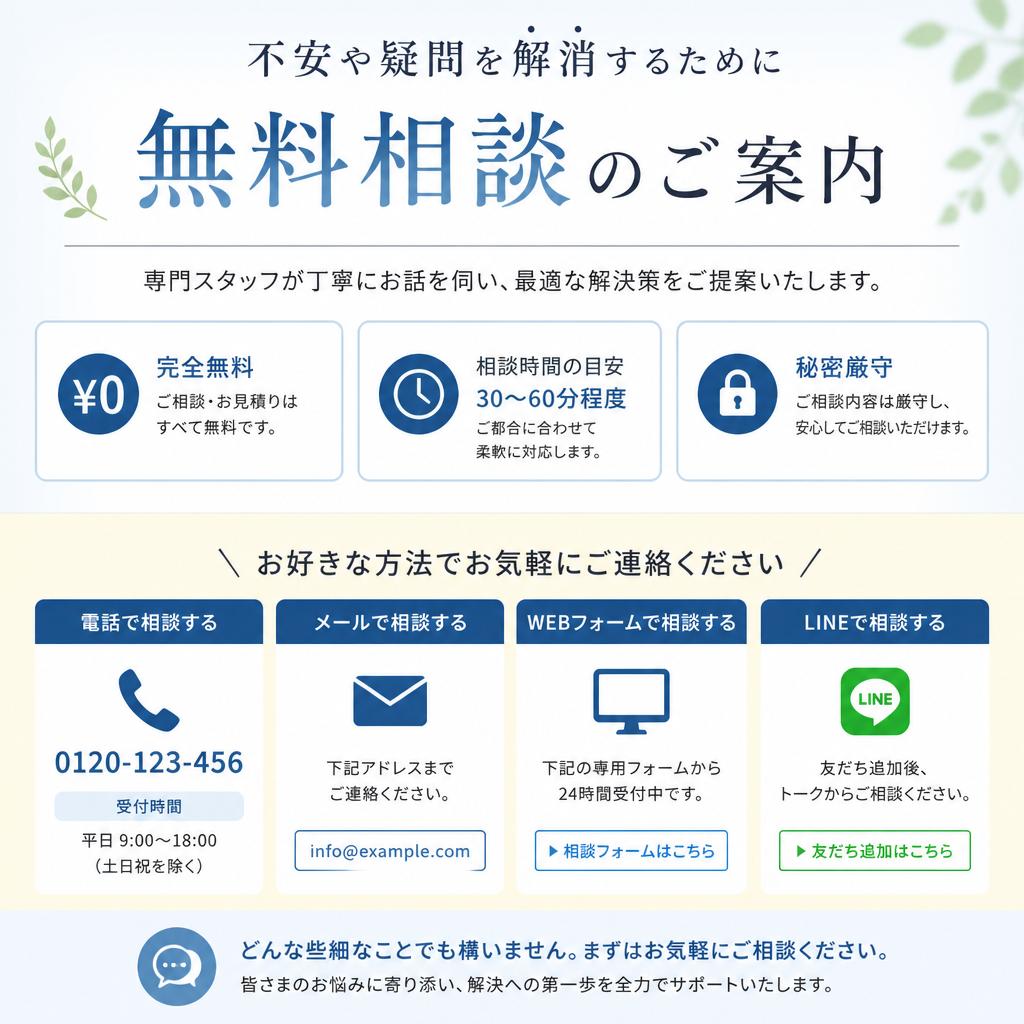 無料相談のご案内