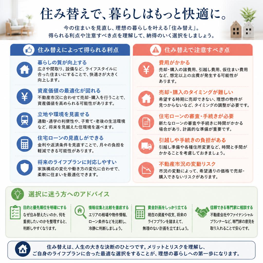 住み替えのメリットとデメリット