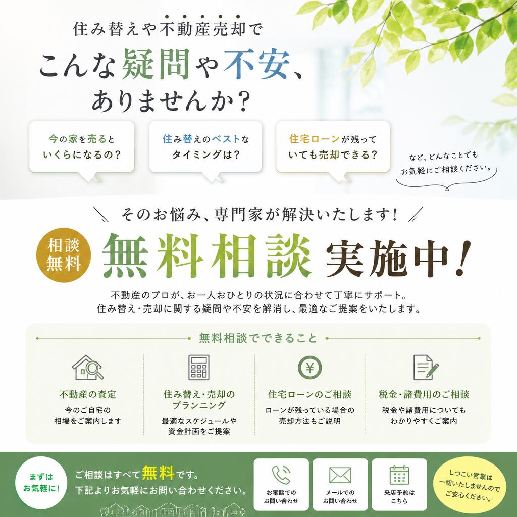 あなたの不安を解消する無料相談のご案内