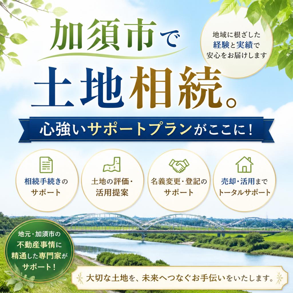 「加須市で土地相続。心強いサポートプランがここに！」