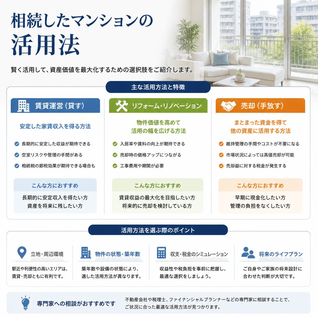 相続したマンションを如何に活用するか？