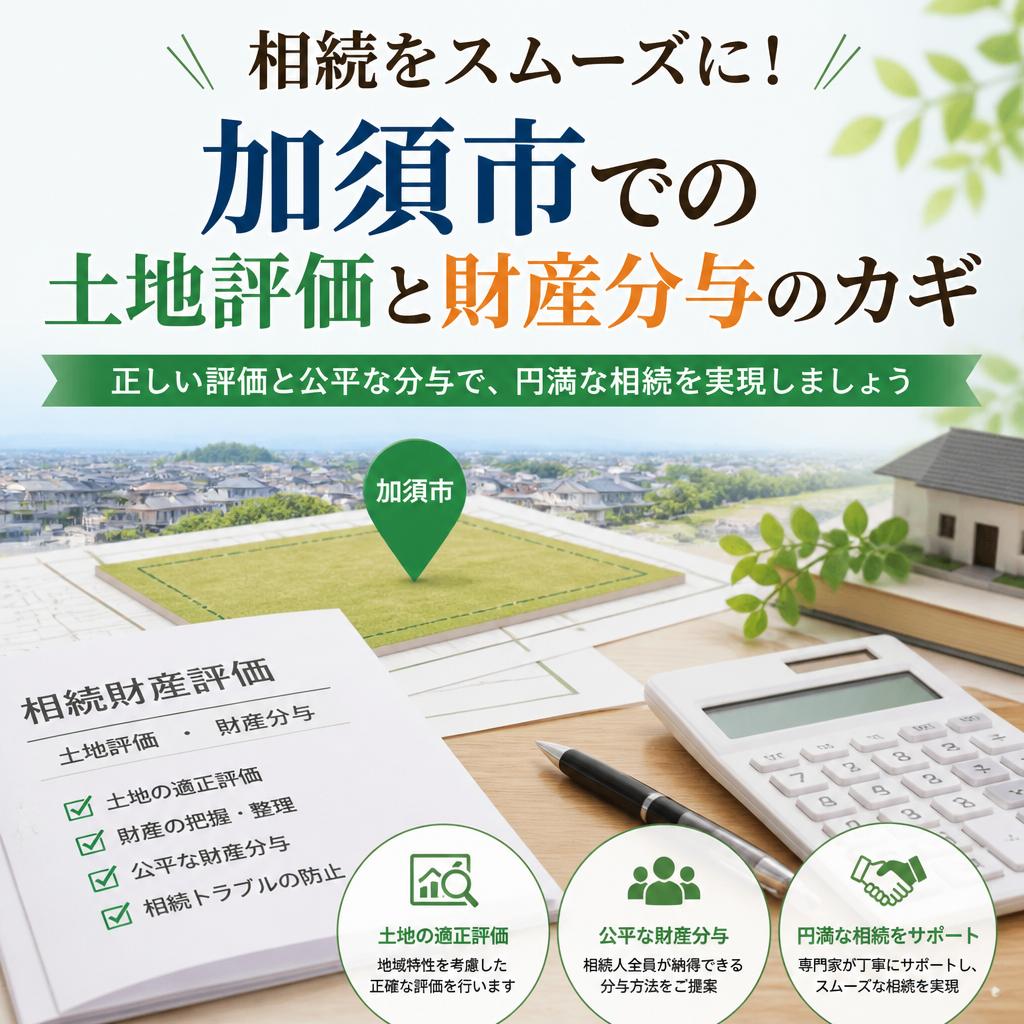 相続をスムーズに！加須市での土地評価と財産分与のカギ