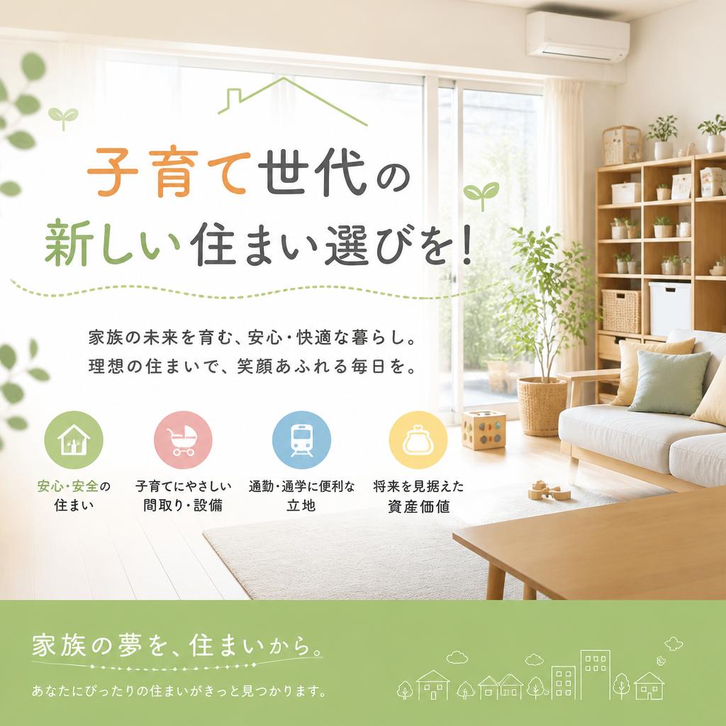 子育て世代の新しい住まい選びを！
