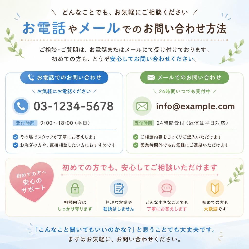 まずは無料相談へ！