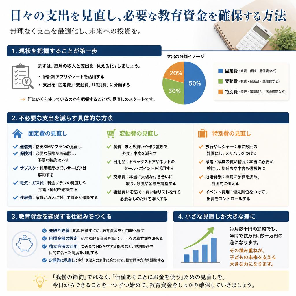 子育て資金の見直し