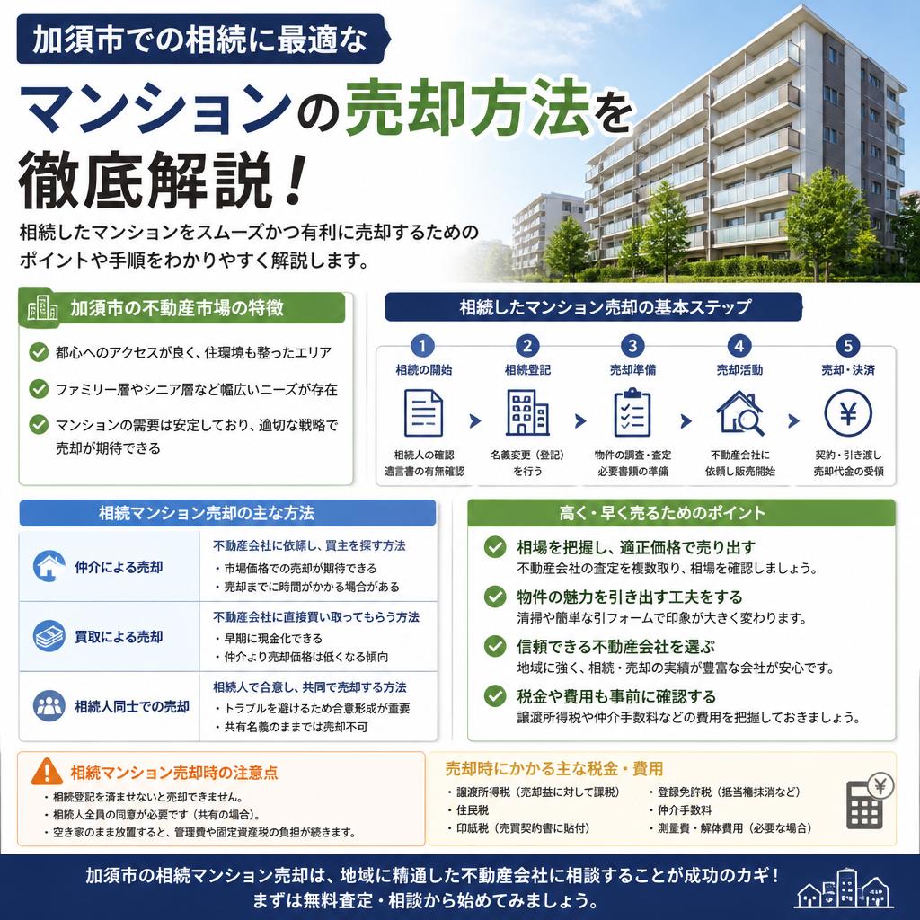 加須市での相続に最適なマンションの売却方法を徹底解説！
